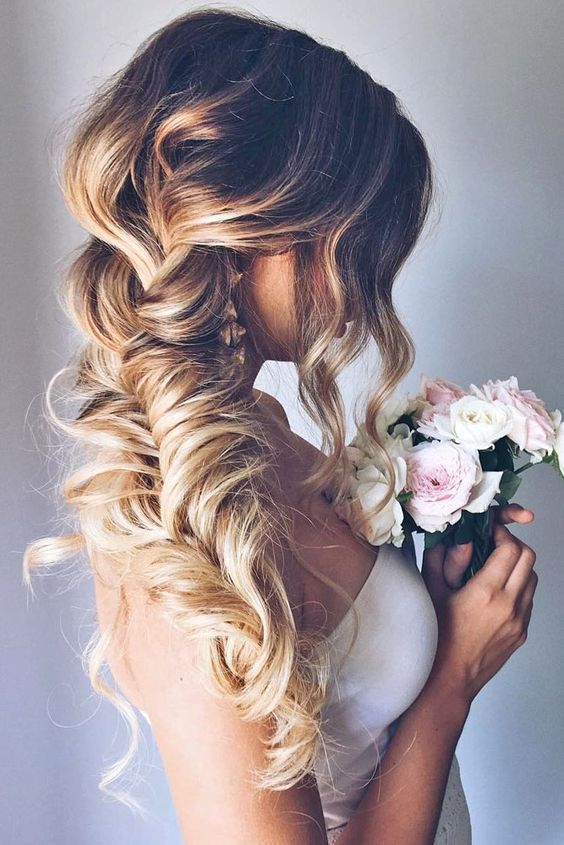 Ombre Long Wedding Hairstyles