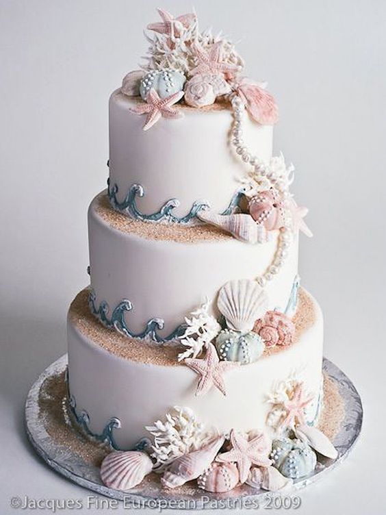 19 Mouth-watering Beach Wedding Cakes To Get Inspired