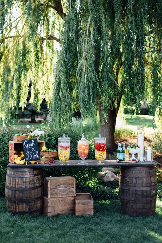 18 Unique and Creative Wedding Drink Bar Ideas for Outdoor Wedding