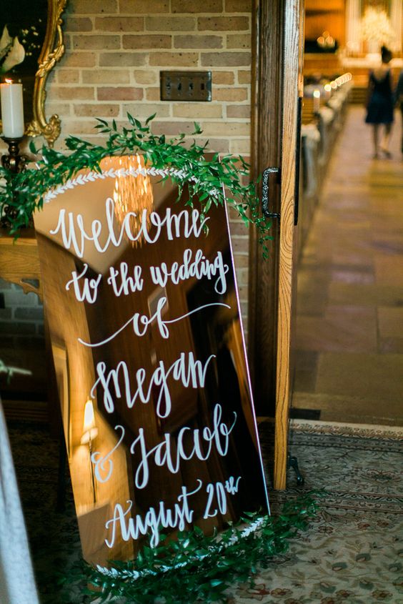  20 Ways to Use Wedding Mirror Signs on Your Big Day! 