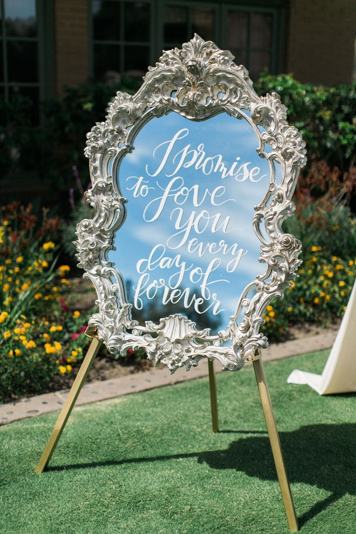  20 Ways to Use Wedding Mirror Signs on Your Big Day! 
