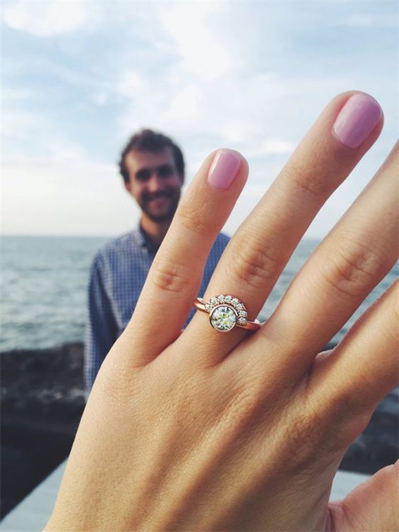 This unique engagement ring is perfect for the unconventional bride