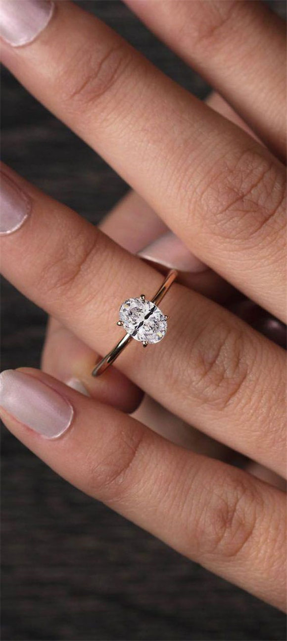 Simple Solitaire Engagement Ring in Rose Gold