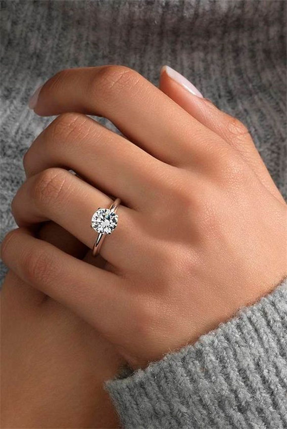 Rose gold engagement rings are on the edge of popularity these days