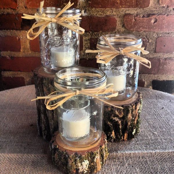 Mason jar wedding centerpieces