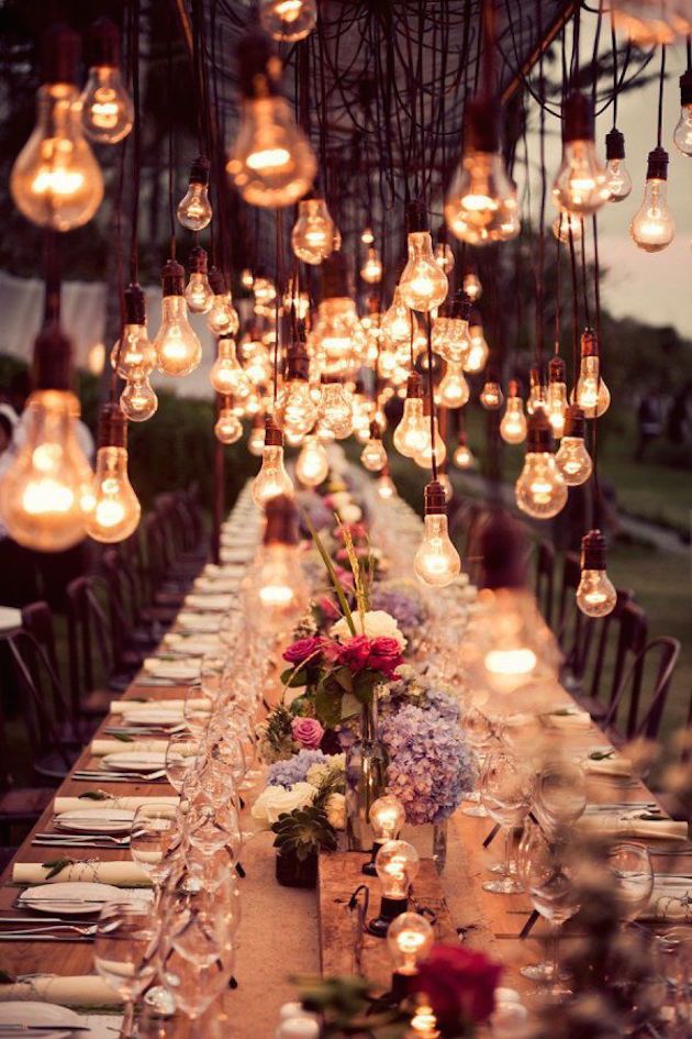 Chic and Romantic Wedding lightings Ideas