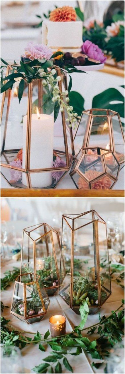 Chic Geometric Terrarium Decoration Ideas