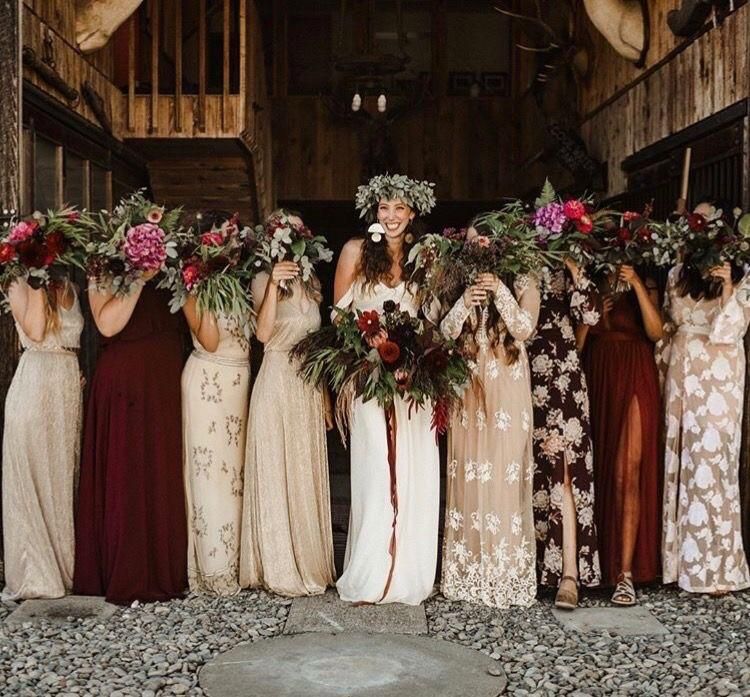 Romantic Bohemian Bridesmaid Dresses