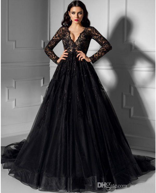 23 Romantic and Stylish Black Wedding Dresses - ChicWedd