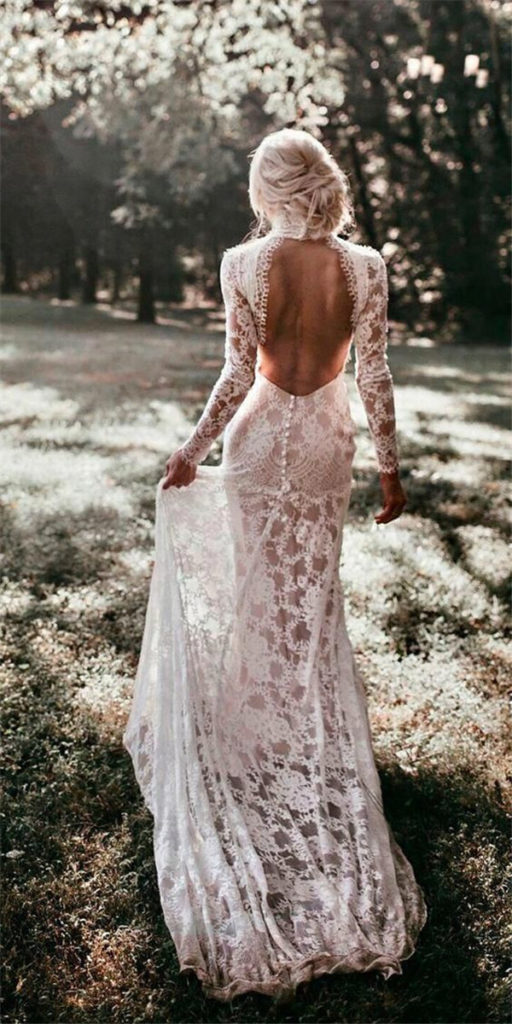 25 Stunning Wedding Dresses with Open Back – ChicWedd