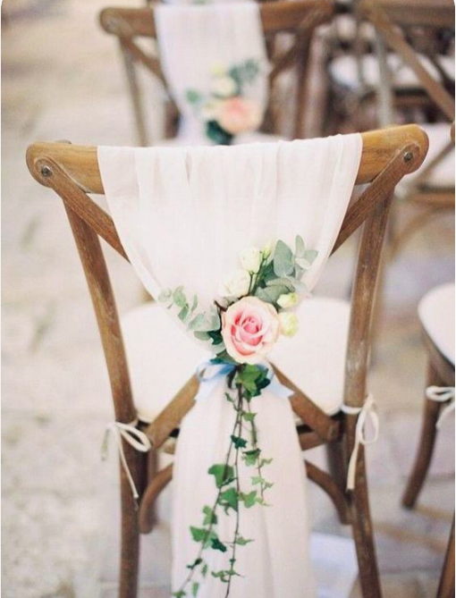 Impossibly Pretty Wedding Chair Decorations