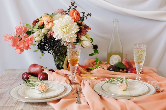 Peach And Plum Wedding Inspiration