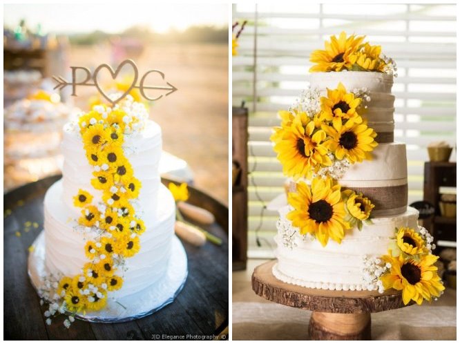 24 Romantic Sunflower Wedding Cakes That Inspire – ChicWedd