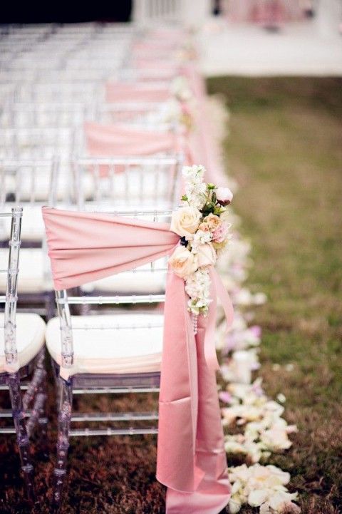 Wedding Chair Decor Ideas With Fabric And Ribbons