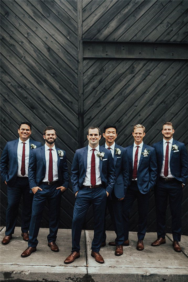 Navy Suits For Grooms