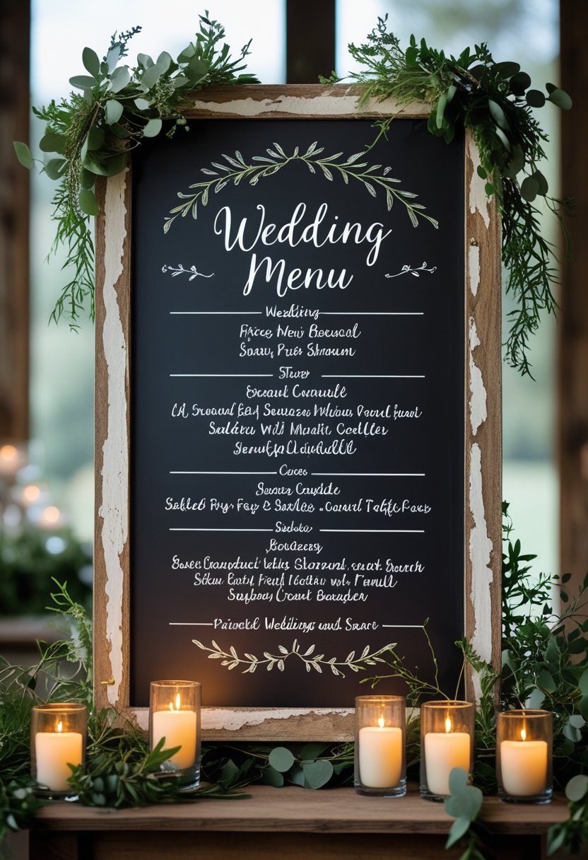 Chalkboard Menu Display