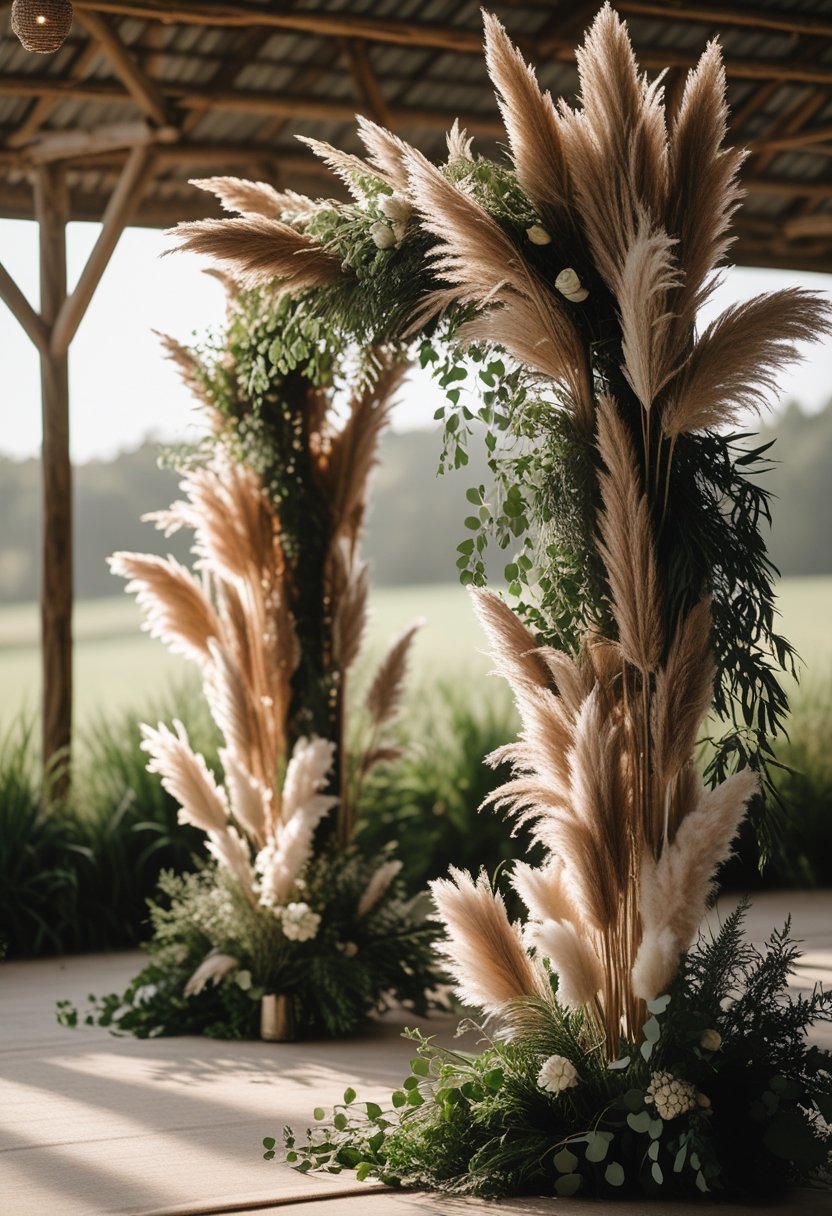 Pampas Grass + Greenery Installations