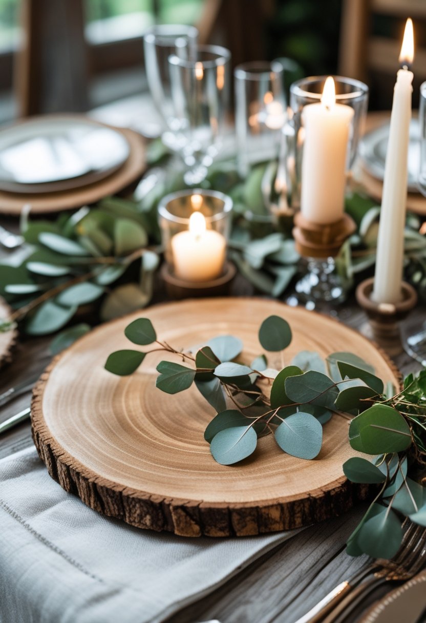 Wooden Slab Charger Plates